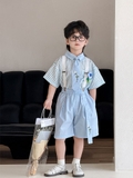 SN Áo Caro Quần Xanh Dương Kèm Đai YH
