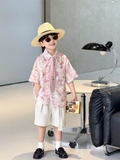 SN Sơ Mi Hồng+Quần Be Dây Kèm Cavat YH