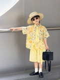 SN Sơ Mi Hoạt Tiết Quần Vàng Kèm Cavat Đai YH