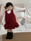 Váy Ngắn Kim Tuyến Đỏ Peach