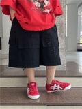 Quần Ngắn Đen Chấm Trắng SN