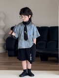 SN Áo Xám+Quần Đai Lá Trúc Cavat