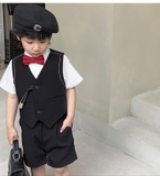 SN Gile Đen Khóa + Sơ Mi Nơ Đỏ YH
