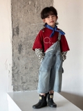 SN Áo Đỏ Mix Tay+Yếm Jean AY
