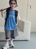 Set Ngắn Áo Sport Xanh Quần Xám SN