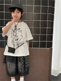 Áo Ngắn Trắng Bé Mini SN