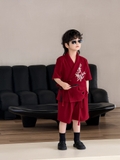 SN Vest  Đỏ Lá Trúc Kèm Quạt YH