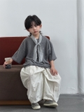 SD Áo Xám Dây+ Quần Kẻ MG