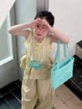 SET Dài Ba Lỗ Quần Caro Vàng KM