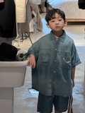 SET JEAN NGẮN XANH LOANG PL