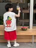 SET Ngắn Áo Vịt Quần Alo Đỏ FS