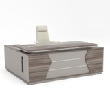 Bàn Lãnh Đạo Chữ L BGDY056L với mặt bàn nâu hạt dẻ, hộc tủ bên trái tiện ích, kiểu dáng sang trọng phù hợp không gian làm việc lãnh đạo hiện đại.