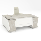 Bàn giám đốc YOTA BGDY013L chữ L, thiết kế sang trọng, tích hợp tủ phụ và hộc khóa an toàn.