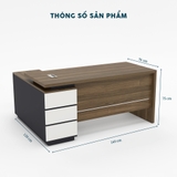 Bàn Giám Đốc 1M6 Chữ L BGDY040L