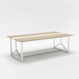 Bàn họp YOTA 2M4 BHY07-12 hiện đại, mặt gỗ phủ Melamine, chân sắt bền bỉ, phù hợp văn phòng.