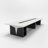 Bàn họp YOTA 4M8 BHY08-14 sang trọng, mặt gỗ Melamine cao cấp, thiết kế lớn cho phòng họp doanh nghiệp.