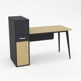 Bàn YOTA BNVY33 mặt gỗ MDF tự nhiên, khung chân sắt đen chắc chắn