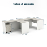 Cụm Bàn Làm Việc 2 Người Kèm Hộc CBNVY03-2812HT
