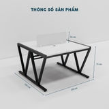 Cụm bàn nhân viên 2 người chân sắt CBNVY13-1212