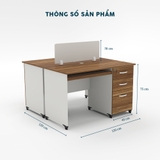 Cụm bàn làm việc 2 người CBNVY21-1212