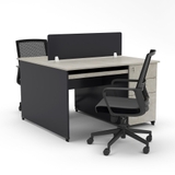 Cụm bàn đôi CBNVY21-1212, thiết kế nhỏ gọn, lý tưởng cho không gian làm việc hạn chế.