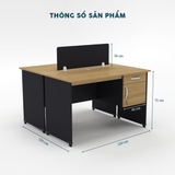 Cụm Bàn Làm Việc 2 Người CBNVY23-1212
