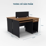 Cụm Bàn Làm Việc 2 Người CBNVY22-1212