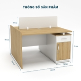 Cụm Bàn Làm Việc 2 Người YOTA CBNVY29-1212