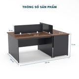 Cụm Bàn Làm Việc 3 Người CBNVY04-1812