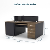 Cụm bàn làm việc 3 người CBNVY21-1812