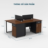 Cụm Bàn Làm Việc 3 Người CBNVY25-1812