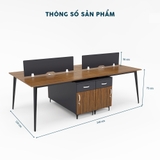 Cụm Bàn Làm Việc 4 Người CBNVY38-2412