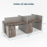 Cụm Bàn Làm Việc 4 Người CBNVY39-2412