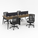 Bàn làm việc nhóm 4 Người CBNVY40-2412, khung thép chịu lực cao, đảm bảo độ bền vượt trội.