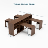Cụm Bàn Làm Việc 4 Người CBNVY31-2830HT