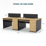 Cụm bàn làm việc 4 người CBNVY21-2412