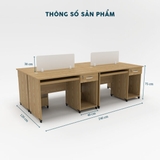 Cụm Bàn Làm Việc 4 Người CBNVY22-2412