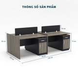 Cụm Bàn Làm Việc 4 Người CBNVY29-2412