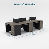 Cụm bàn làm việc 5 người CBNVY21-3012