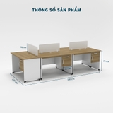 Cụm Bàn Làm Việc 5 Người CBNVY23-3012
