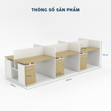 Cụm Bàn Làm Việc 6 Người CBNVY39-3612