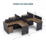 Cụm Bàn Làm Việc 4 Người Yota CBNVY32