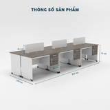Cụm Bàn Làm Việc 6 Người CBNVY23-3612