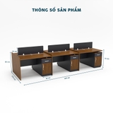 Cụm Bàn Làm Việc 6 Người CBNVY29-3612