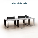 Cụm Bàn Nhân Viên 5 Người Chân Sắt CBNVY10-3012