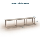 Cụm Bàn Nhân Viên 3 Người Chân Sắt Có Hộc Tủ CBNVY11-3606HT