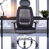 Ghế lưới lãnh đạo Hòa Phát GNVY046 lưng cao, chân thép mạ, đệm PVC, thiết kế hiện đại sang trọng