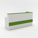 Quầy lễ tân YOTA QLTY17-20 sang trọng, gỗ melamine cao cấp, thiết kế hiện đại, có ngăn kệ tiện ích.