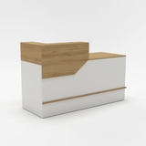 Quầy lễ tân YOTA QLTY25-16 hiện đại, gỗ Melamine cao cấp, phù hợp cho văn phòng sang trọng và chuyên nghiệp.