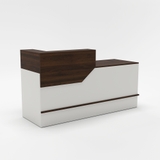 Quầy lễ tân YOTA QLTY25-18 sang trọng, hiện đại, gỗ phủ Melamine bền đẹp, phù hợp văn phòng cao cấp.
